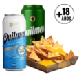 Nachos con queso + 1 lata quilmes 473cc (Rubia o IPA). .Elección en el cine.Prohibida su venta a menores de 18 años. Ley 24.788 / presentar DNI