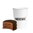 1 Cafe 8 oz + 1 Alfajor. Imagen a modo ilustrativo.
