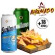 Nachos ahumados con queso + 1 lata quilmes 473cc.Variedad sujeta a disponibilidad.Elección en el cine.Prohibida su venta a menores de 18 años. Ley 24.788 / presentar DNI